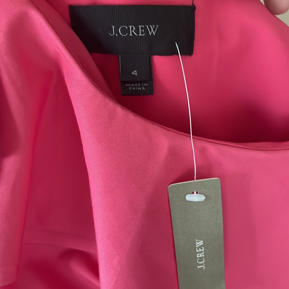 NWT J.Crew One Shoulder Ruffle Dress - Picture 2 of 6